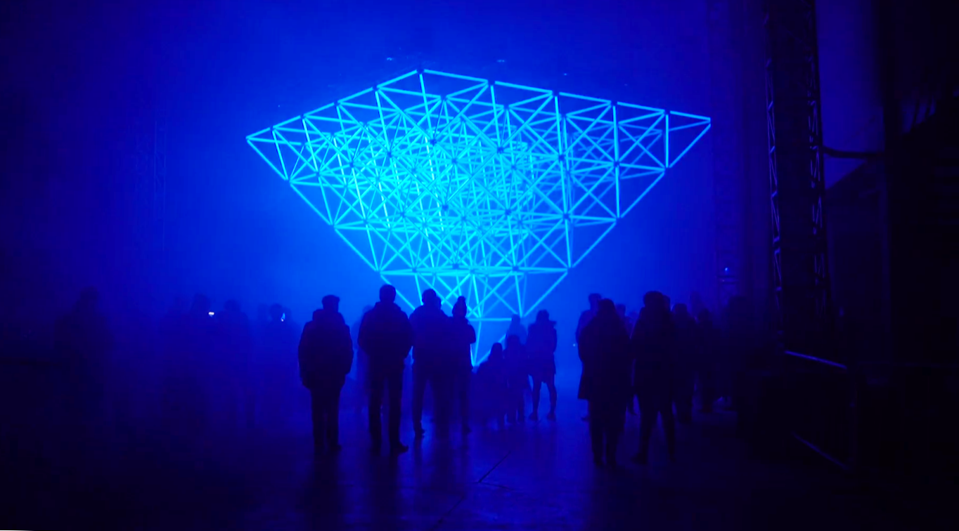 STALACTITE - light art installation by CHRISTOPHER BAUDER and BORIS DIVIDER
